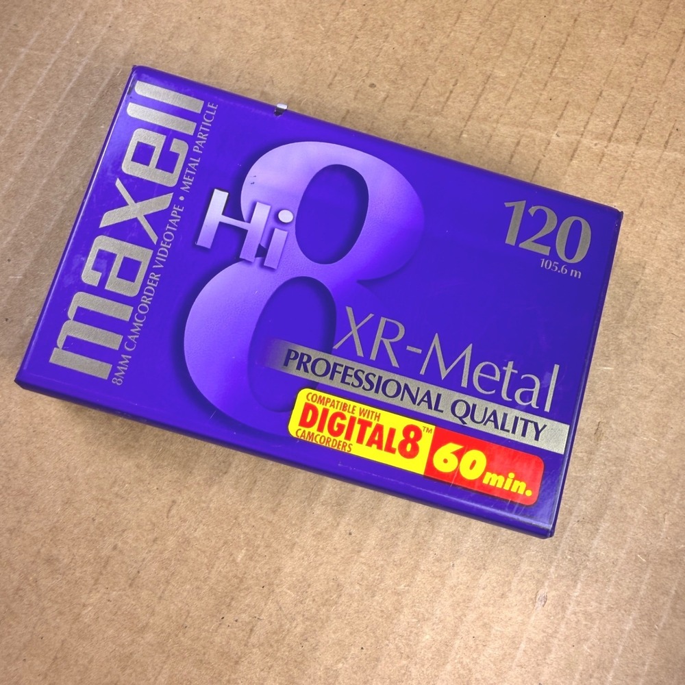 Maxell Hi8 XR-Metal 120 8mm Camcorder Videotape P6-120 XR Purple NWT